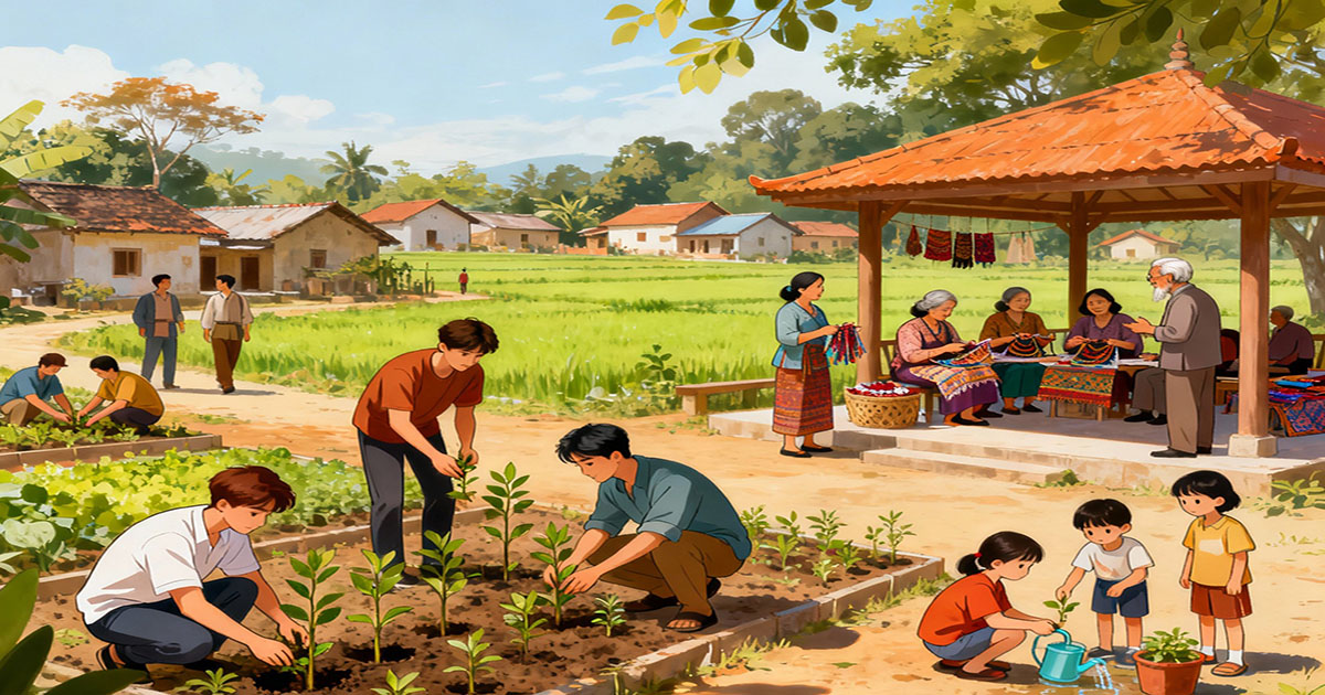 Ilustrasi Desa Desa Lalowata