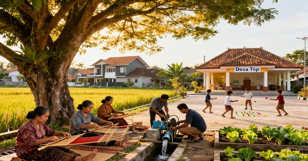 Ilustrasi Desa desa padi
