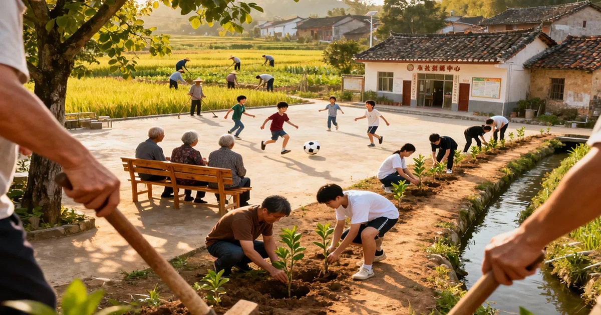 Ilustrasi Desa desa tani