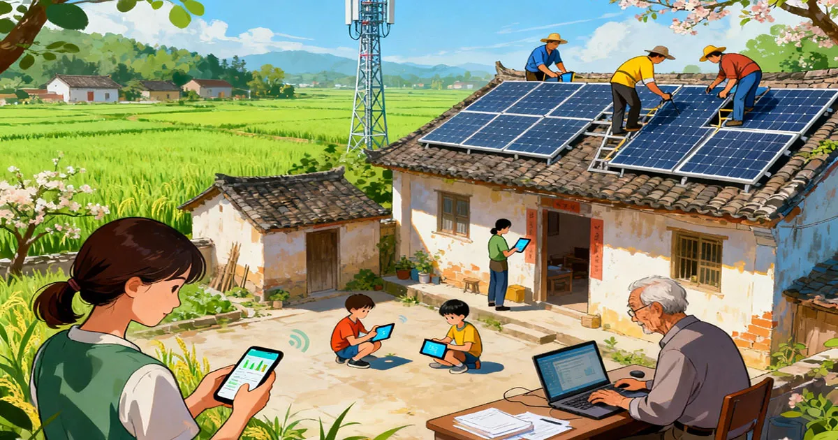 Ilustrasi Desa desa hijau