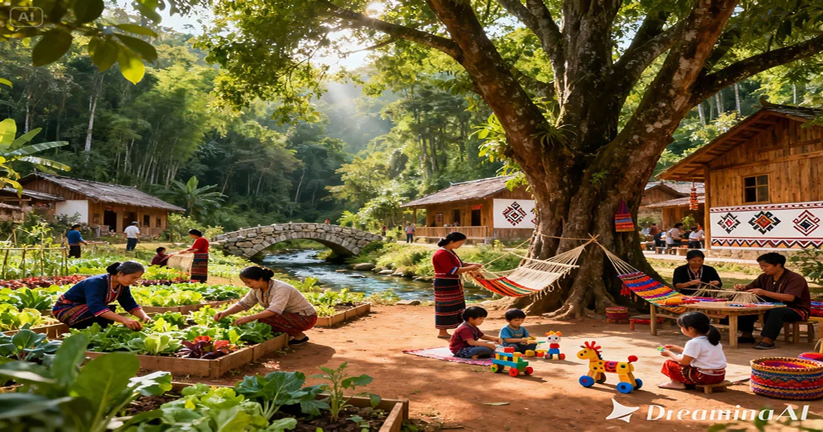 Ilustrasi Desa wisata desa