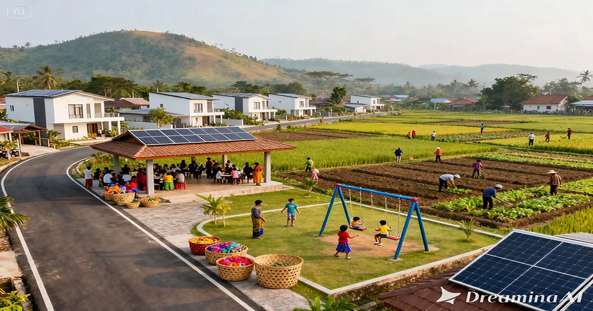 Ilustrasi Desa desa laut