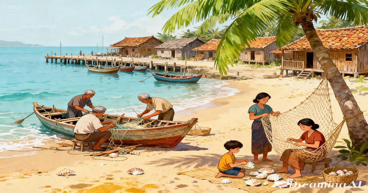 Ilustrasi Desa desa ikan